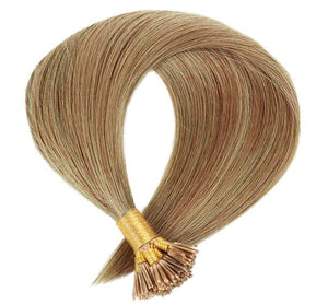 lightest Brown Double Drawn i Tip Hair Extensions (#10) Stick Tips