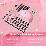 Gel Nail Polish Starter Kit 1 with 48W UV Nail Dryer -33 Set Nude Colours