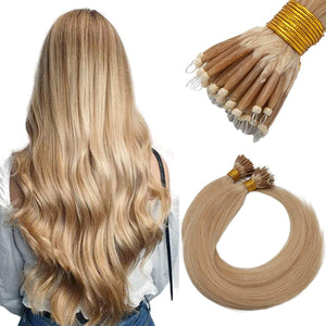 #24 Nano Ring Hair Extensions Double Drawn (Natural Blonde)