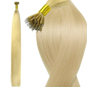 100g - Nano Ring Hair Extensions Double Drawn (Lightest Blonde #60)
