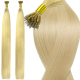 100g - Nano Ring Hair Extensions Double Drawn (Lightest Blonde #60)
